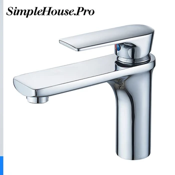 

SimpleHouse.Pro Basin Faucets Elegant Bathroom Faucet Hot and Cold Water Basin Mixer Tap Brass Toilet Sink Water Crane