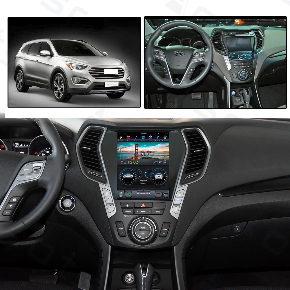  32G ROM Vertical screen Android 9.1 GPS multimedia video radio player For hyundai IX45 Santa Fe 201