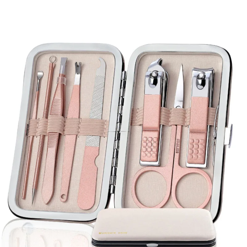 4pcs/8pcs Stainless Steel Manicure Cutters Toe Nail Clipper Pedicure Set Paronychia Scissors Portable Travel Kit Foot Care Tools 8pcs screw extractor set damaged screw broken end bolt water pipe remover carbon steel metal drill bit woodworking hand tools