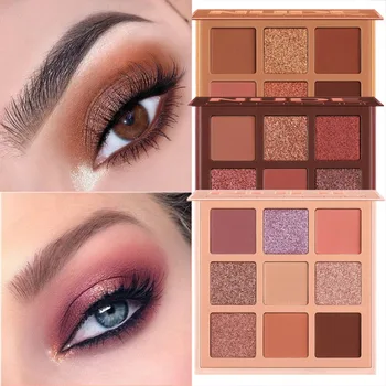 

Eyeshadow Palette 9 Color Long Lasting Waterproof Shimmer Matte Eye Shadow Pallete Comestic Makeup Tool