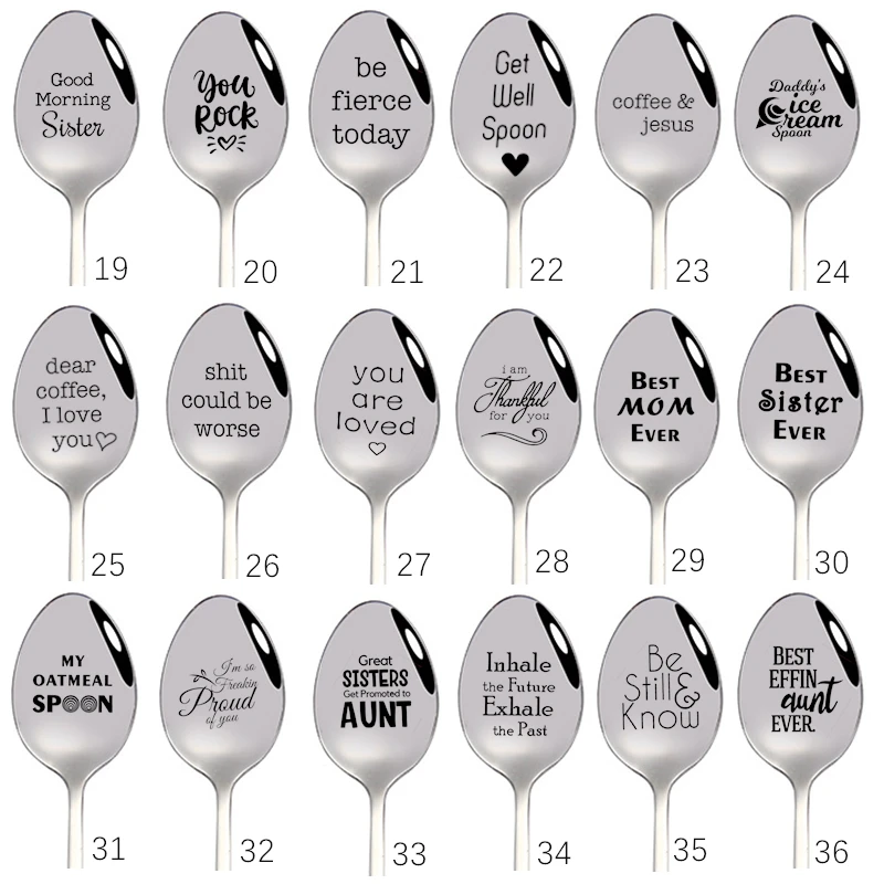 Креативная Персонализированная кофейная чайная ложка из нержавеющей стали на