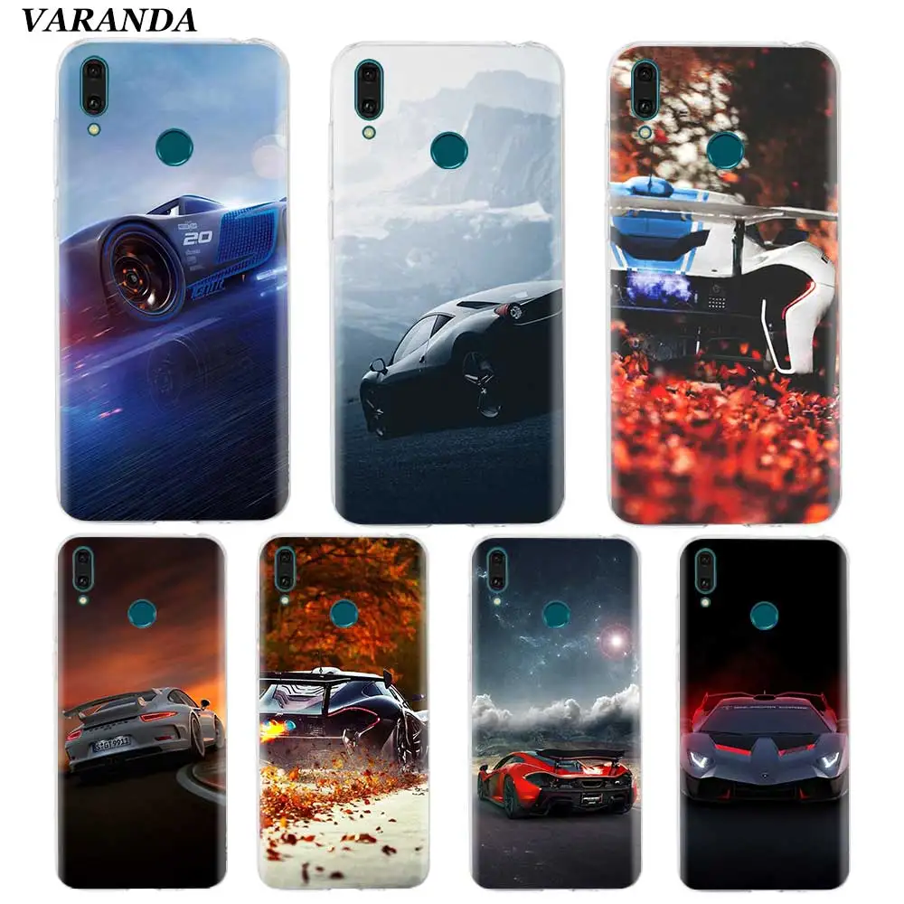 

Hot Car Automobile Autocar Soft Case for Huawei Honor Y9 Y7 Y6 Y5 2019 8X 9X Pro 20 Pro 20i V20 Silicone Shell