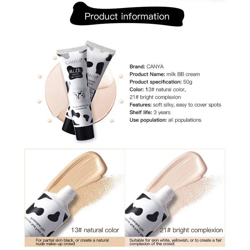 BB Cream Lasting Moisturizing Oil Control Brightening Skin Concealer Cosmetic Accessories