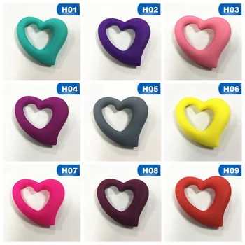 

1pcs Silicone Teether New Baby Teether Baby Heart-shaped Silicone Teether Chewable Mother And Child Molar Rod Necklace