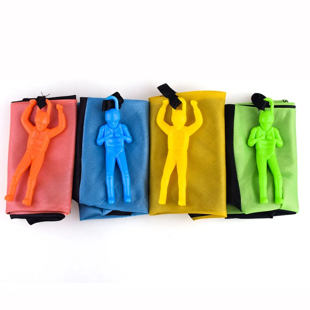 

Funny Design Kids Hand Throwing Parachute Toy For Children Educational Parachute With Figure Soldier Outdoor Play Games Sports