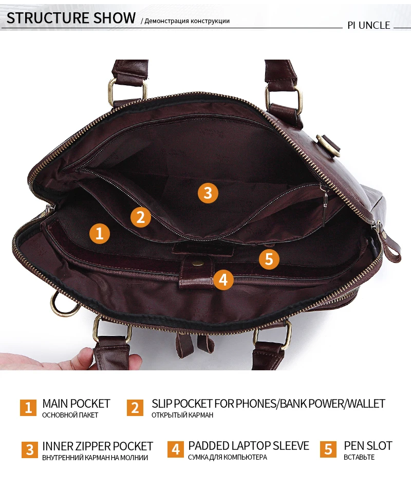 OYIXINGER классический портфель из натуральной кожи портфель s для ноутбука мужские сумки мессенджер сумки на плечо мужские сумки через плечо