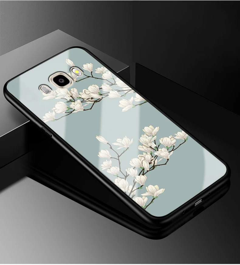 Для samsung J7 чехол из закаленного стекла задняя крышка для samsung Galaxy J7 чехол для телефона SM-J710FN J710 J 7 Мягкий Бампер j710f - Цвет: 22