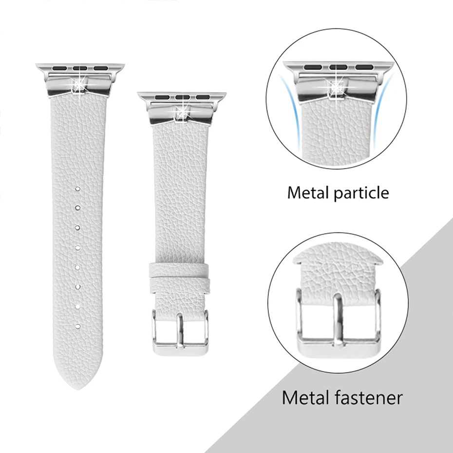 Ремешок из коровьей кожи для Apple Watch Band 42 мм 44 сменный Браслет iwatch Series 5 4 3