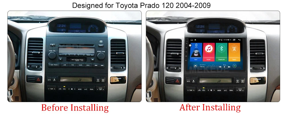 Excellent 9853 HD Android 9.0 Car DVD GPS for Toyota Prado 120 2002-2009 Autoradio GPS Car Radio GPS Central Multimedia in Dash Head Unit 2