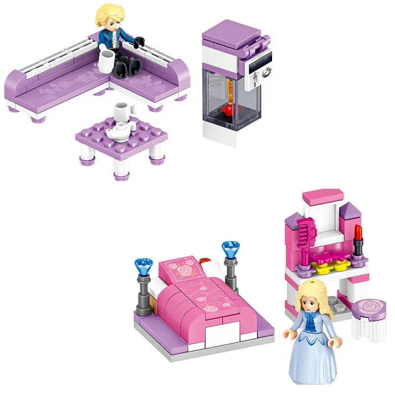 Tanie Dziewczyny kompatybilne z Legoinglys przyjaciele 731 sztuk klocki księżniczka Windsor zamek cegły zabawki dla dziewczyny prezent
