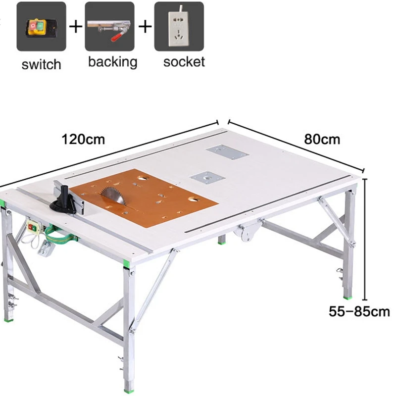 US $106.40 Portable Multifunction Woodworking Electric Table Saw Small Saw Table Decoration DIY Folding Table Wood Push Wood