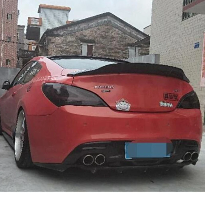 Спойлер для автомобиля Rohens Coupe из настоящего углеродного волокна 2008-2013 FRP hyundai Genesis Coupe, багажник, задняя губка, задний плавник, крыло R, моделирование