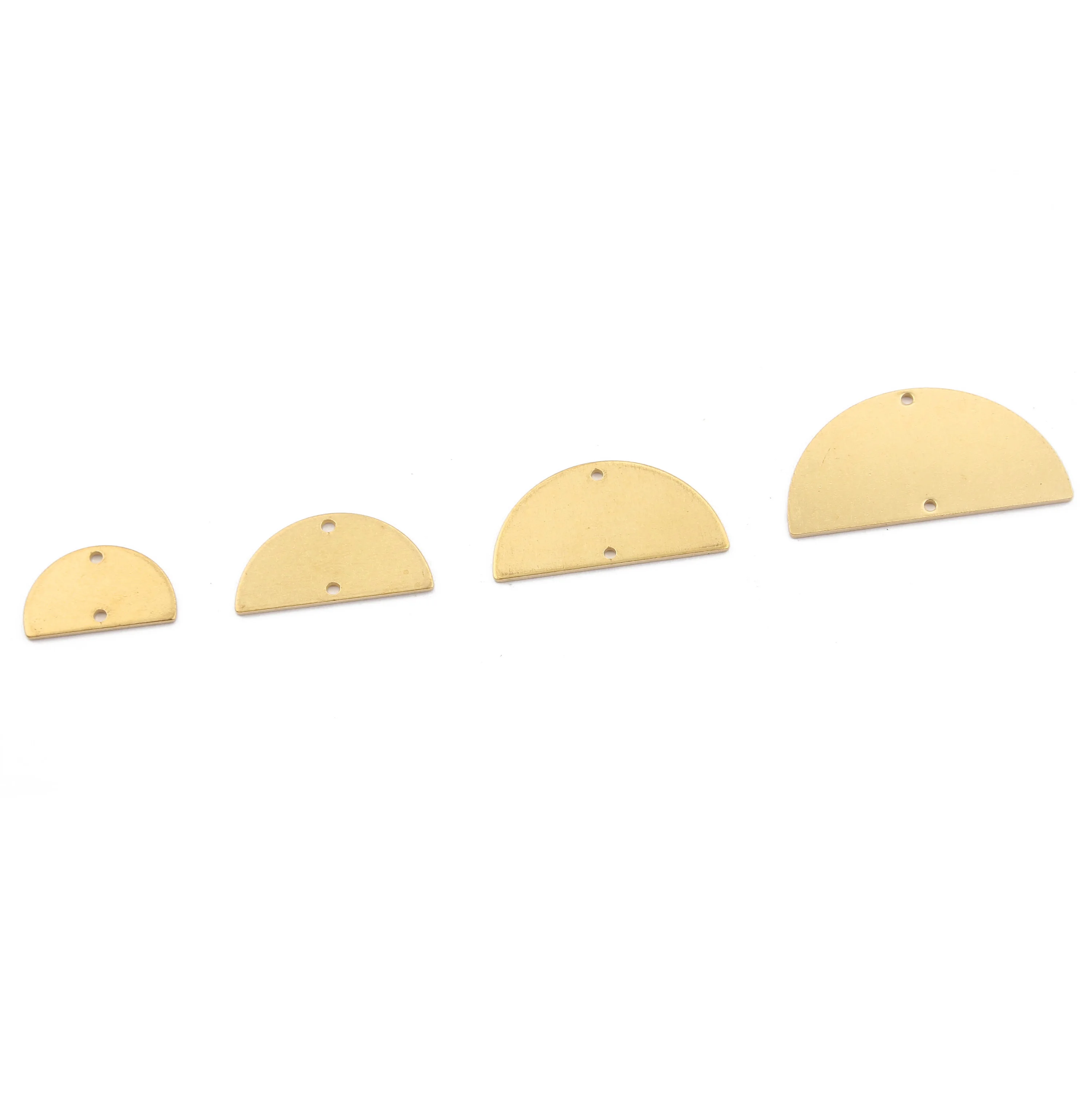 20pcs/bag Half Round Pendants DIY Charms Connector Accessories for Handmade Necklace Bracelet Jewelry Making Finding Supplies