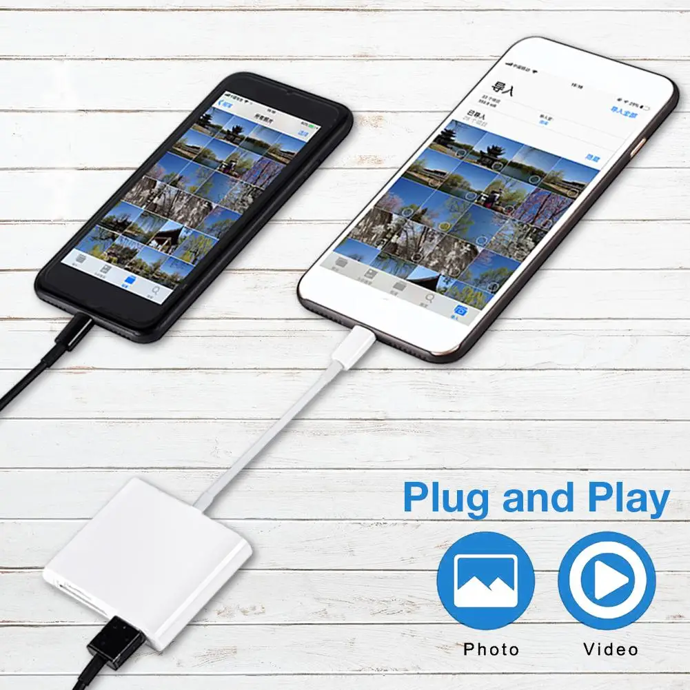 Sd-карта для камеры Reader 3 в 1 адаптер USB 2,0/SD/TF карта Plug And Play камера Комплект OTG кардридер 3 в 1 TF USB адаптер