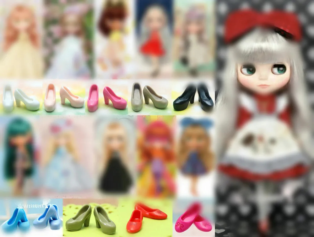 Billede af New fashion for Licca Shoes Doll Shoes 1/6 Fashion sneaker flat sandals for Blythe Doll Made shoes