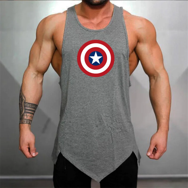 Брендовая майка для мужчин, Спортзалы, Бодибилдинг Singlet без рукавов, мужские майки, рубашка для фитнеса, одежда из хлопка, дышащая майка для мускулистых мужчин