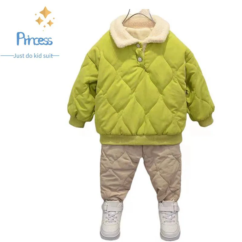 cotton padded jacket +pant children's clothing boys children's winter