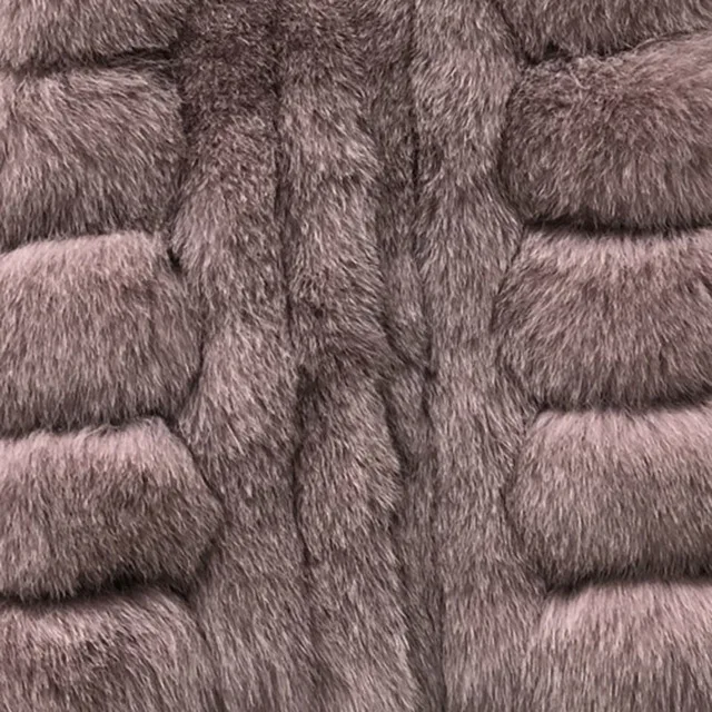 Dusty Pink Женский Длинный жилет из натурального Лисьего меха роскошный Теплый жилет подлинный натуральных мех женский жилет S7558 - Цвет: Dusty Pink
