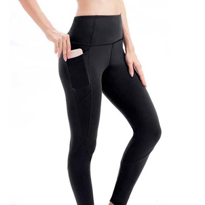 Новинка Wome с высокой талией для йоги брюки карманы Push Up Butt Фитнес Леггинсы Брюки