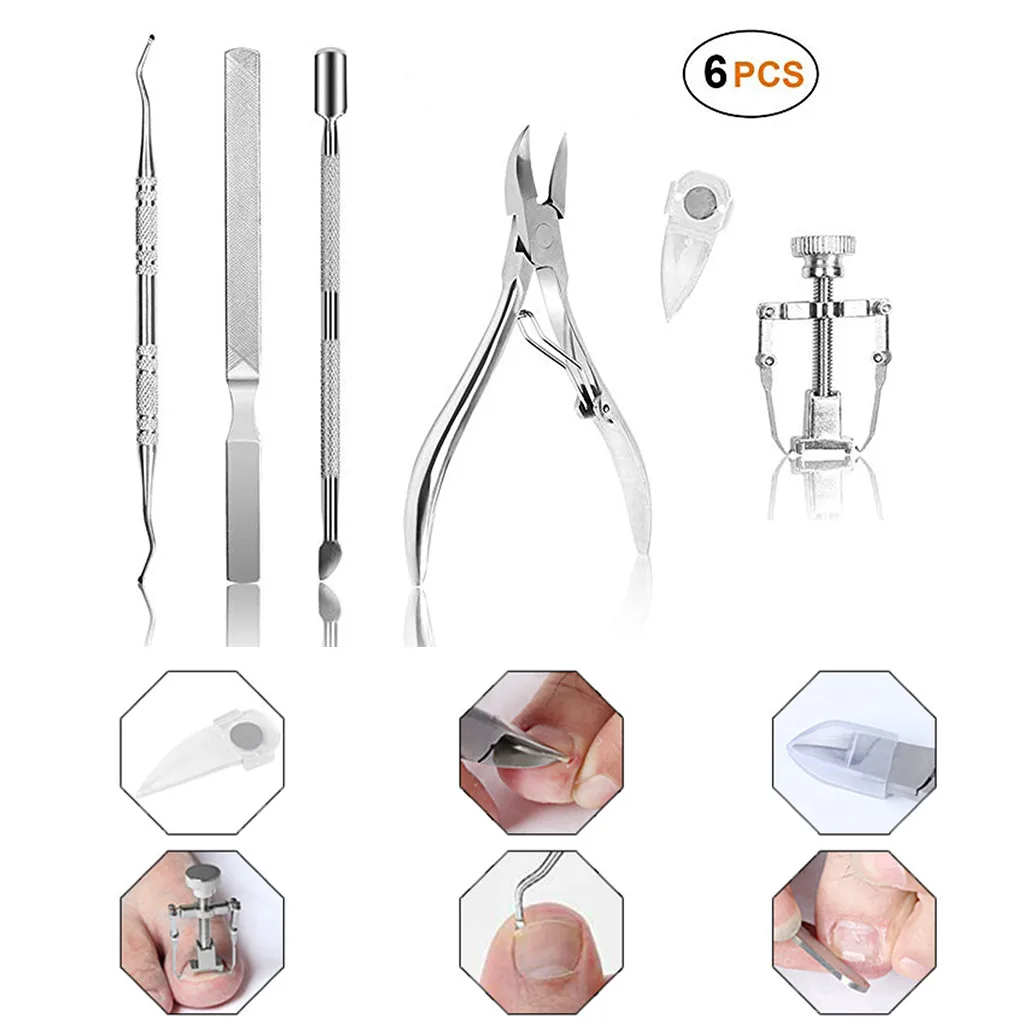 

2/6 Pcs New Ingrown Toenail Tools Kit Premium Nail Treatment Foot Tool Professional Pedicure Tools Nails Nipper