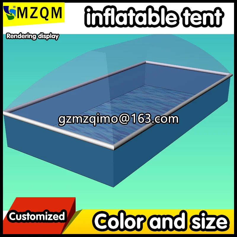 MZQM 12x6x3 м надувной бассейн купольная палатка, прозрачный бассейн с надувным покрытием палатка