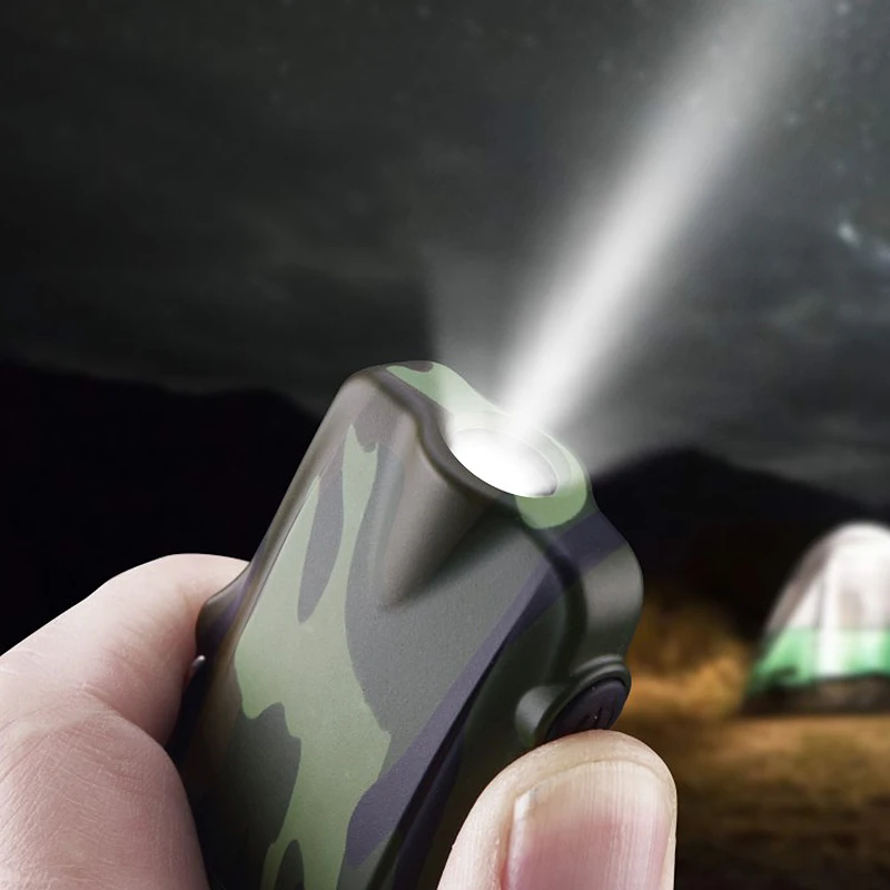 Открытый Кемпинг Пешие прогулки водонепроницаемый ветрозащитный USB перезаряжаемая электрическая зажигалка светодиодные фонари с ремешком(камуфляж