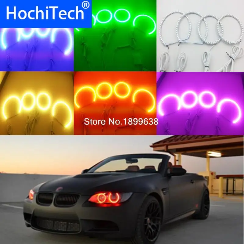  Super bright multiple color RGB Multi-Color LED Angel Eyes Kit with Remote control For BMW 3 Series - 4000087731611
