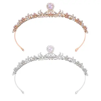

Bridal Tiara Rhinestones Small Crown Wedding Dress Accessories Etiquette Jewelry Women Head Hoop