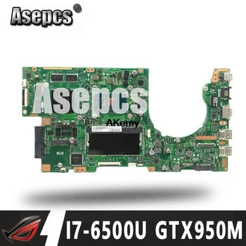 شراءAsepcs K501UX اللوحة الأم للكمبيوتر المحمول For Asus K501UX K501UB K501U K501 اختبار اللوحة الرئيسية الأصلية DDR3 4G RAM I7-6500U GTX950M EDP