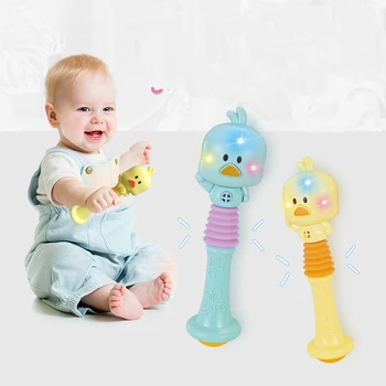 

Interesting Cartoon Duck Rattle Toys Baby Bell Grip Training Toys Rattle Toys and Hobbies Early Childhood Toys