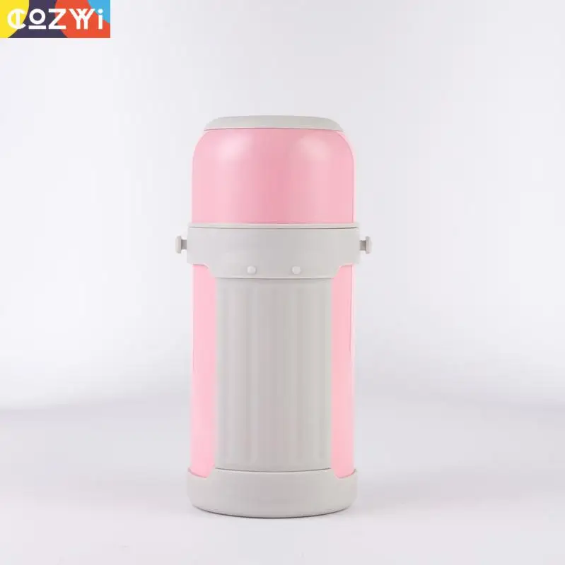 Large Capacity Stainless Steel Thermos Outdoor Folding Handle Portable Insulation Vacuum Cup Coffee Tea Milk Water Flask