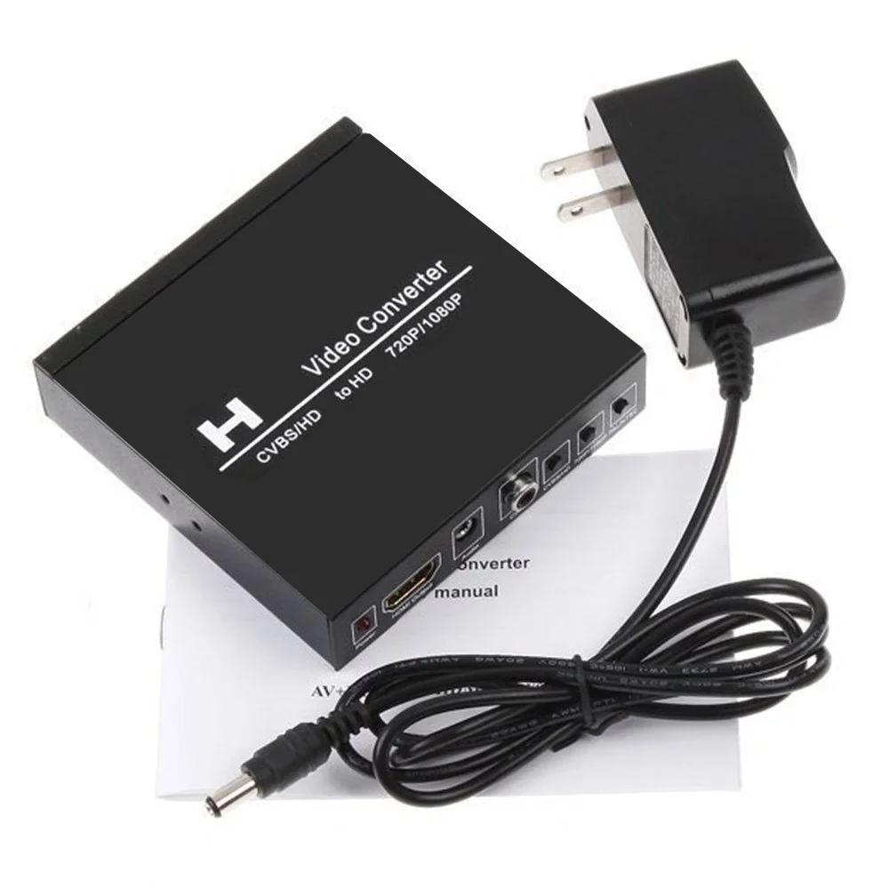 Adattatore Convertitore Audio/Video Av Cvbs Full Hd 1080P Compatibile Hdmi Per Ps3 Ps4 Ps5 Xbox Dvd Laptop Pc To Tv Monitor Proiettore