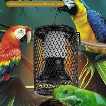 

50W75W Reptile Lamp Ceramic Insulation Box Pet Heating Lamp, Cage Infrared Safety Device Heating Lamp Transmitter Reptile Lamp