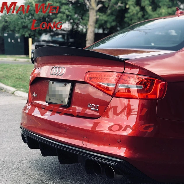 For Audi A4 S4 B8 B8.5 4 Door Sedan 2009 2012 2016 Hk Style High Quality  Carbon Fiber Rear Wing Roof Rear Box Decorated Spoiler - Spoilers & Wings -  AliExpress