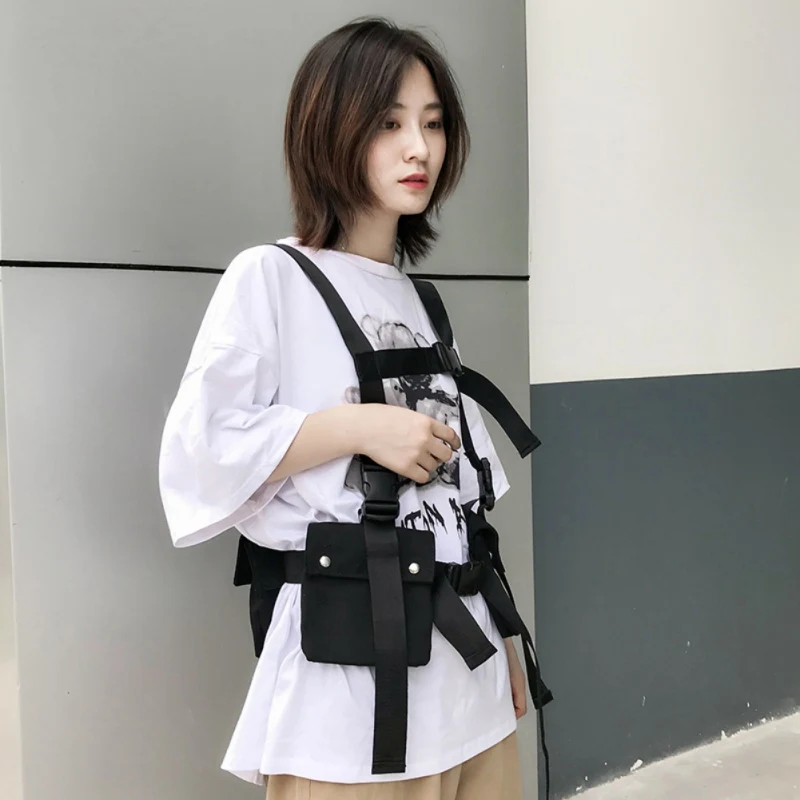 

Men Women Tactical Chest Waist Packs Bag Adjustable Shoulder Bag Multi-pockets Vest Bag