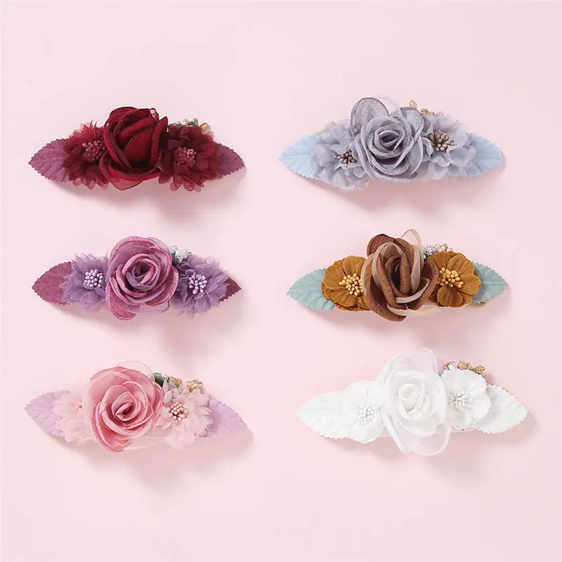 WARMOM 1PC Simulated Flower Headband Elastic Hairband For Kids Headwear Princess Hairband Children Hair Accessories Baby Stuff