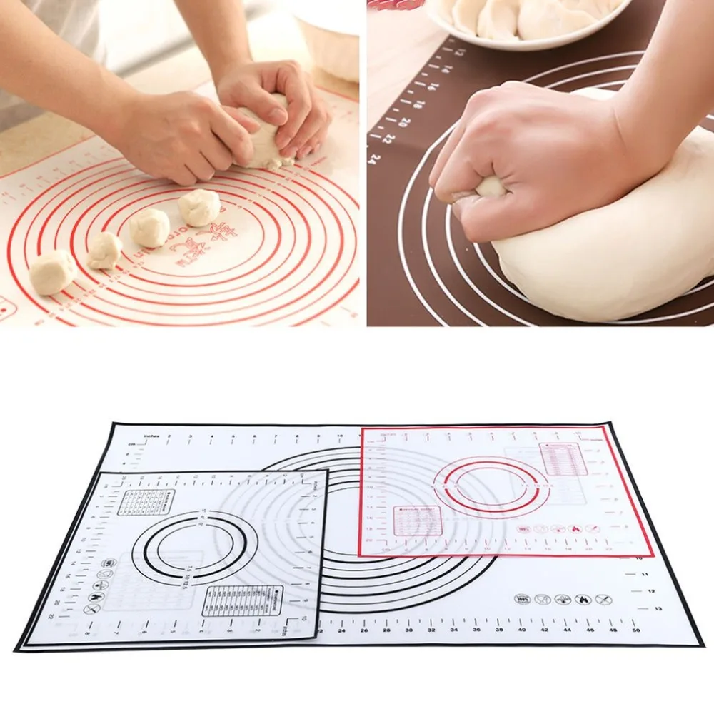 

Non-Stick Silicone Baking Mat Pad Sheet Super Thick Baking Rolling Dough Pastry Cakes Bakeware Pad Mat Tools Environmental