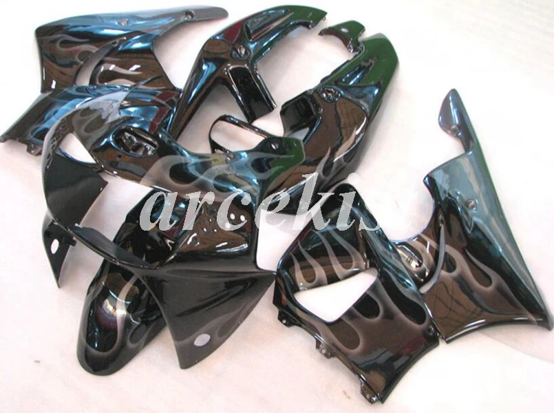 

4 Free Gifts New ABS Motorcycle Fairing Kit Fit for HONDA CBR919RR CBR900RR 919 1998 1999 98 99 bodywork set black gray Flame