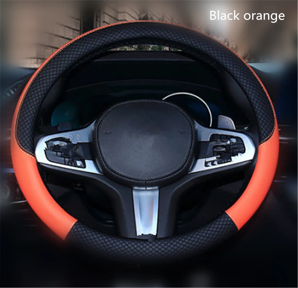 fxp-Orange Автозапчасти кожаный чехол на руль 38 см или 15 дюймов для Ferrari 488 SP38 Portofino FXX-K 812 LaFerrari J50 - Название цвета: fxp-Orange