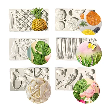 

Pineapple / Turtle Leaf / Flamingo / Lavender / Lemon Fruit / Shell Shape Silicone Cake Mold Fondant Dry Pez DIY Baking Tools