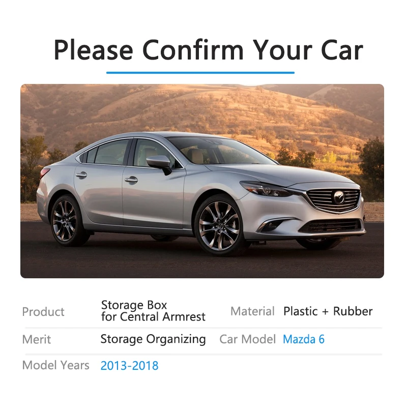 Для Mazda 6 GJ GL Atenza dzda6 MK3 2013~ подлокотника ящик для хранения, автомобильный Органайзер, аксессуары
