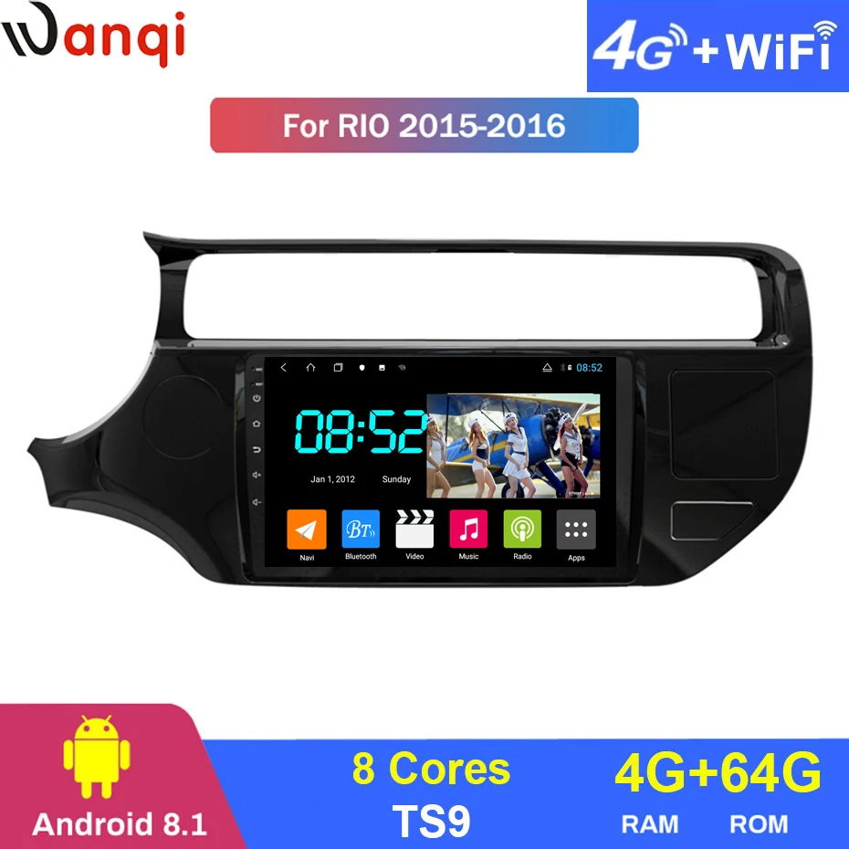 Android 8,1 автомобильный DVD 1din мультимедийная система Navi для Kia RIO K3- Автомобильный gps навигатор стерео wifi головное устройство BT SWC wifi