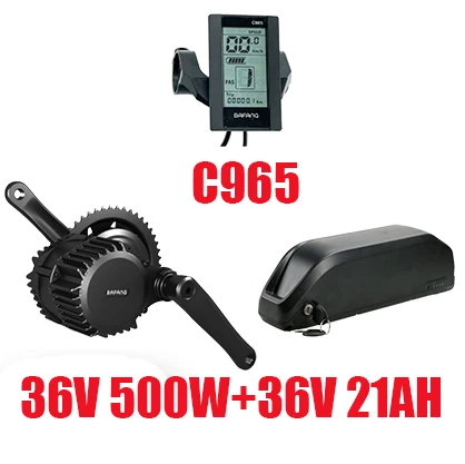 Bafang BBS02 36 в 500 Вт двигатель Ebike набор для преобразования с батареей 13/115. 6/21 Электрический велосипед ah Kit 8FUN комплект для двигателя для велосипеда BB02B - Цвет: C96536V500W21AH