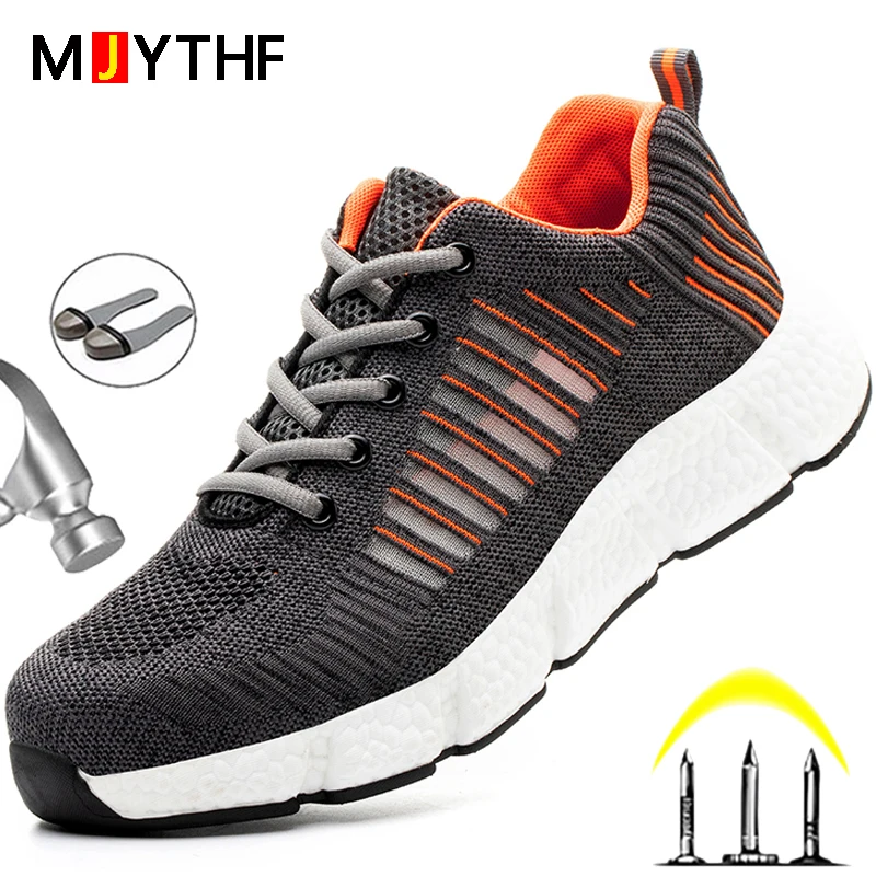 Botas de seguridad con punta de acero para hombre, zapatos de trabajo a prueba de perforaciones, indestructibles, envío directo