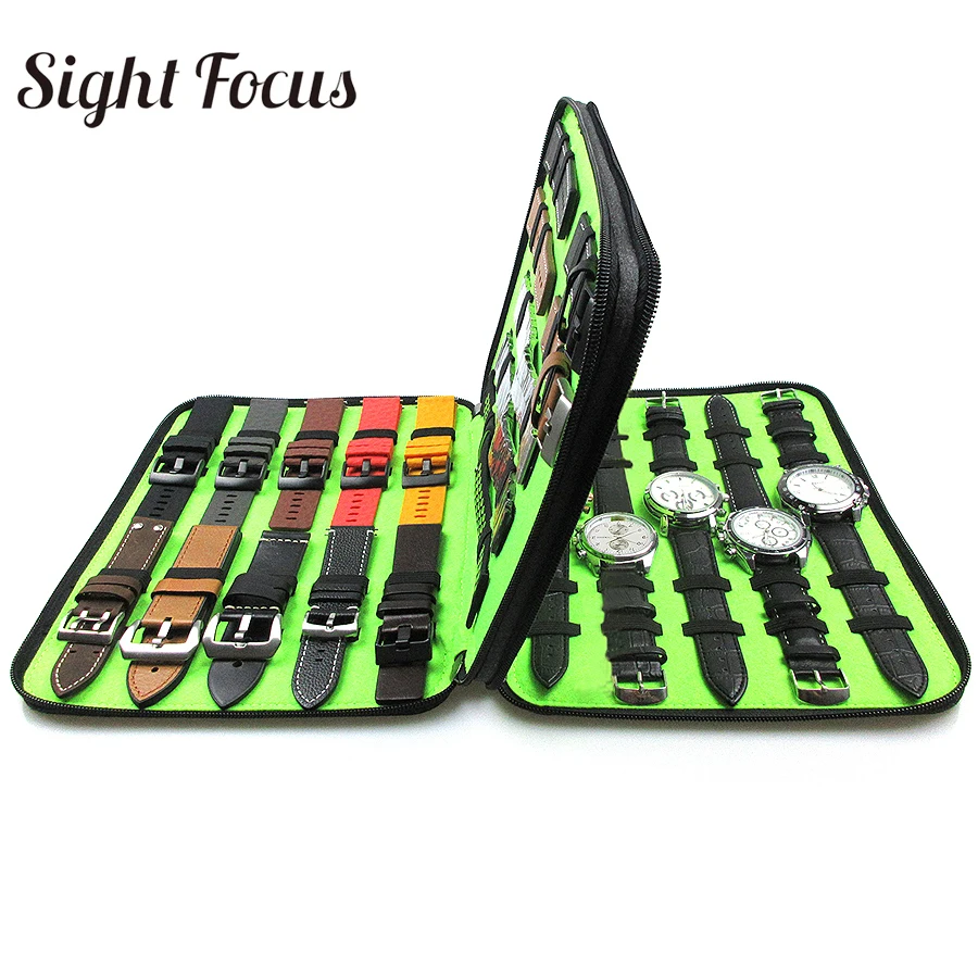 Sight Focus 40 Slot Felt Watch Organizer Box Gray Watch Storage Case Pouch Double Layer Strap Band Organizer Holder Bag watch storage box watchband storage bag watch storage bag watch storage pouch
