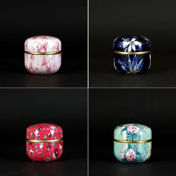 

5pcs Japanese Style Kitchen Tea Box Jar Storage Holder Sweetmeats Candies Cans Teaware Tea Caddies Tin Containers Storage Box