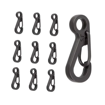 

10Pcs Zinc Alloy Key Rings D Shape Keychain Clips Small Multipurpose Carabiner Buckles