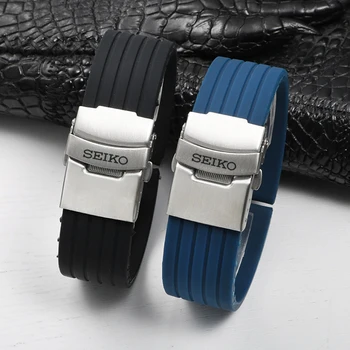 

Made for Seiko No. Fifth Strap Rubber Seiko5 Pilot Water Ghost Silicone Watch Strap Waterproof Sweat-Proof 20 22mm