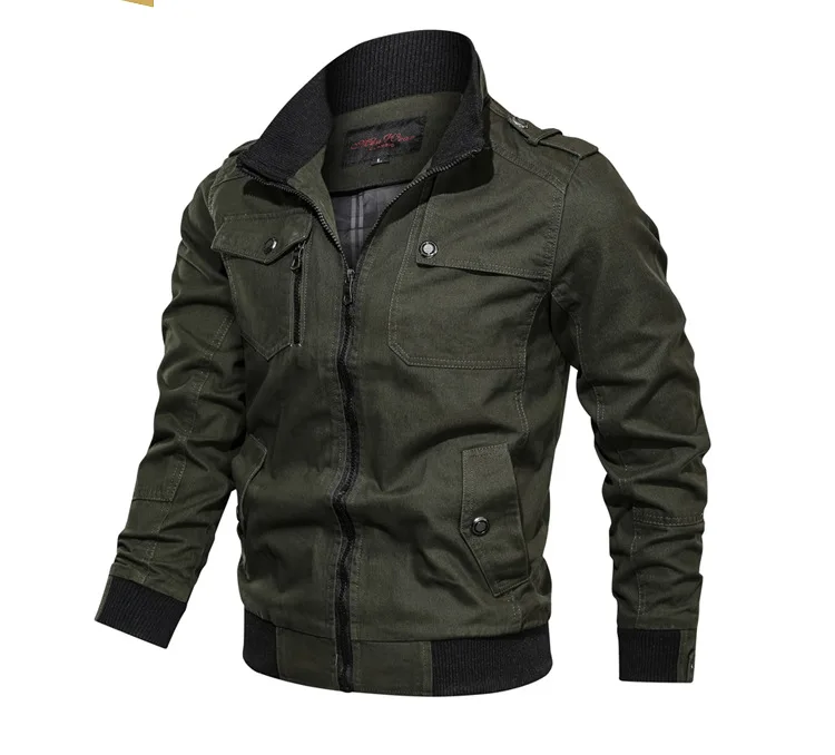 

2019 Military Jacket Men Spring Autumn Cotton Windbreaker Pilot Coat Army Men's Bomber Jackets Cargo Flight Jacket Male Clothes