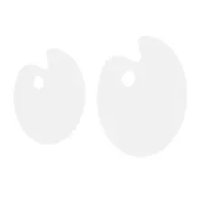 1 шт., роскошная пластиковая прозрачная овальная палитра, акриловая, легко очищаемая, прозрачная, художественная краска, смешивание, акварельная гуашь, палитра красок